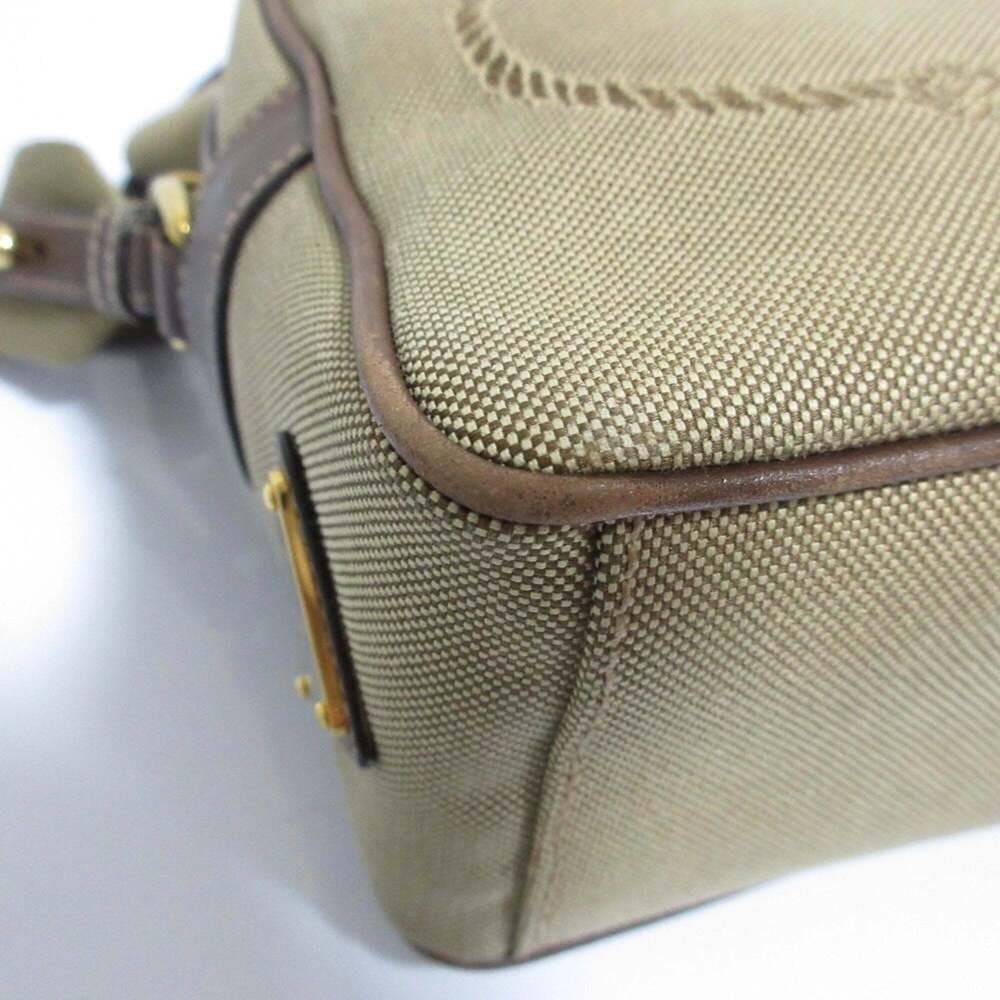 PRADA Cream Canvas Shoulder Bag - Picture 13 of 16